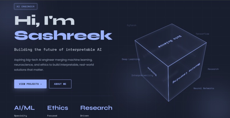 Sashreek's Coding Portfolio – screenshot 1