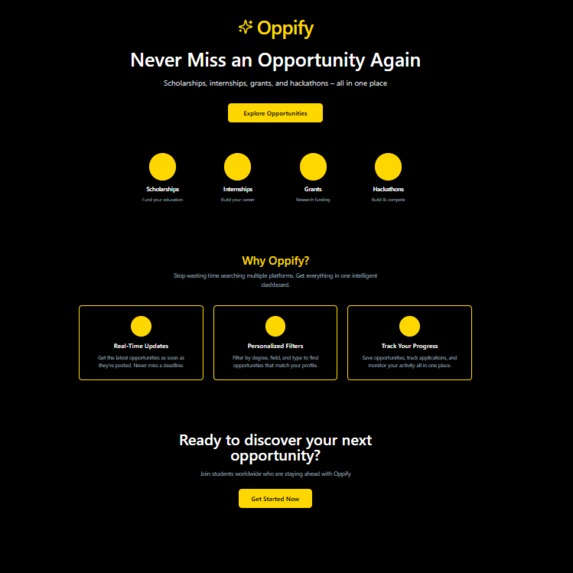 AI Powered Opportunity Discovery Platform for Students – screenshot 1