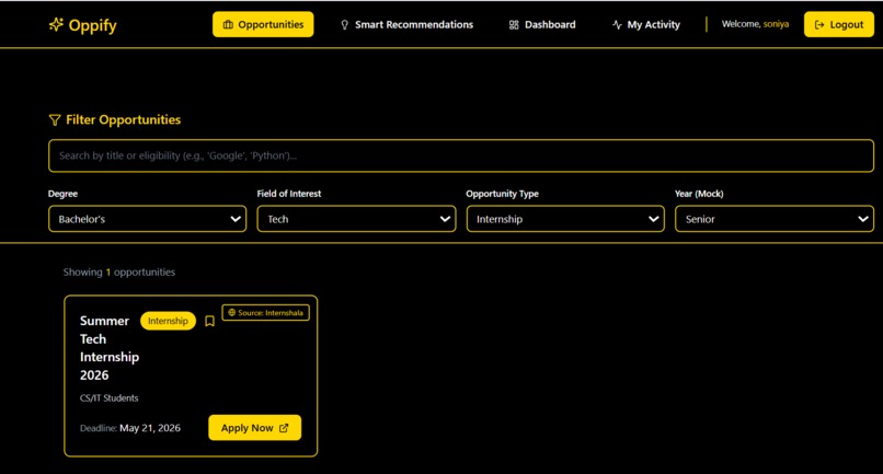 AI Powered Opportunity Discovery Platform for Students – screenshot 8