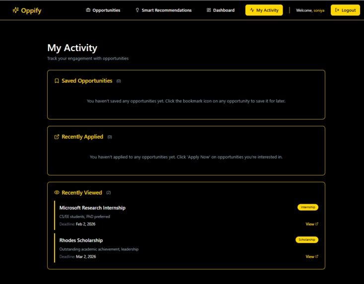 AI Powered Opportunity Discovery Platform for Students – screenshot 9