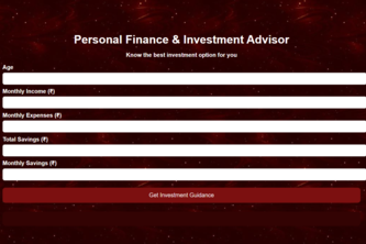Personal Finance & Investment Advisor