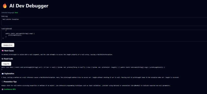 AI Dev Debugger – screenshot 3