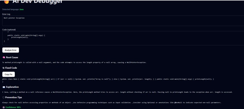 AI Dev Debugger – screenshot 4