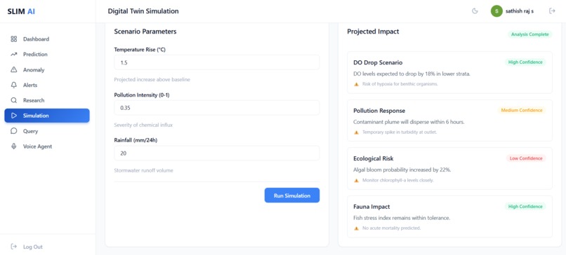 SLIM AI – Smart Lake Intelligence & Monitoring – screenshot 1