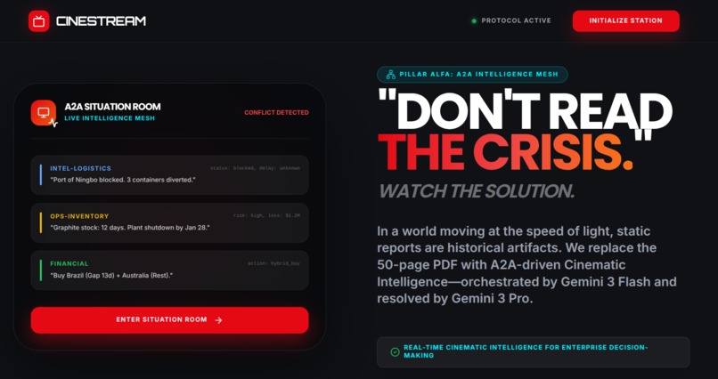 CineStream: A2A Mesh & Cinematic Learning – screenshot 2