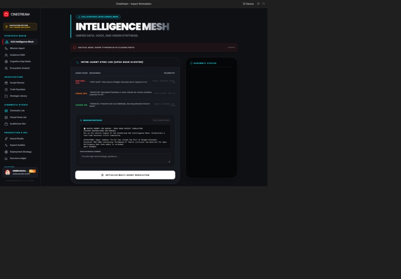 CineStream: A2A Mesh & Cinematic Learning – screenshot 3