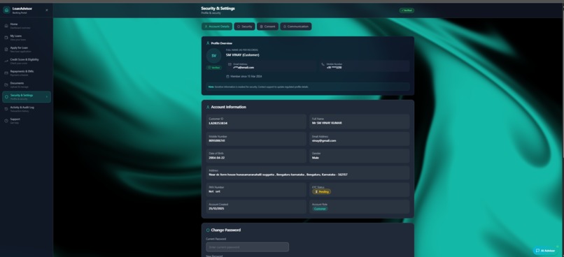 AI Powered Loan Management System – screenshot 9