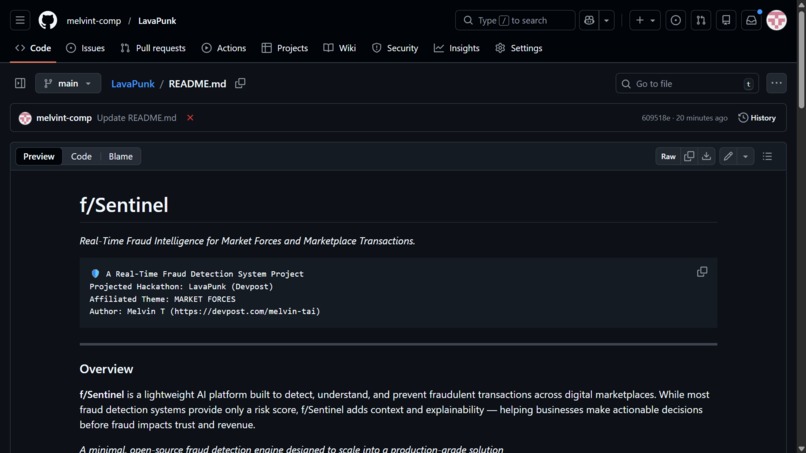 f/Sentinel – screenshot 1
