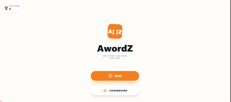 AwordZ - Two Letters. One Word. Zero Time. – screenshot 1