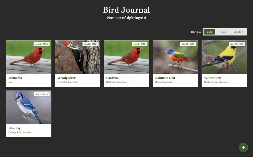 BirdQuest: A Gamified Birding Platform – screenshot 1