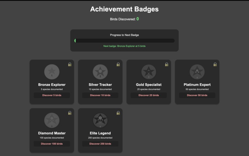 BirdQuest: A Gamified Birding Platform – screenshot 2