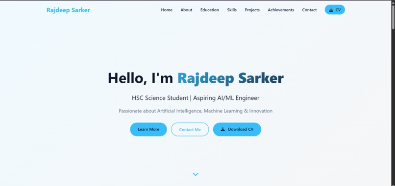 My portfolio – screenshot 1