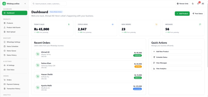 WaShop.online (WhatsApp Shop Online) – screenshot 1