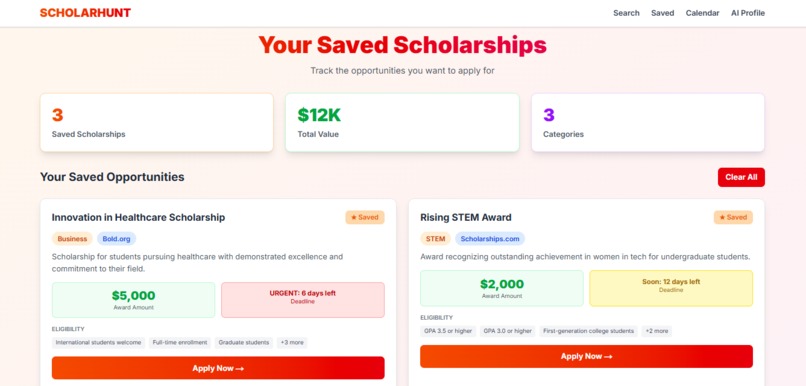 ScholarHunt – screenshot 3