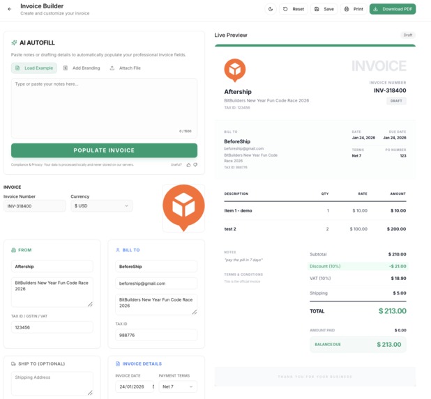 Invoicely- Simple Invoice System with added functionalities – screenshot 2