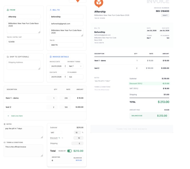 Invoicely- Simple Invoice System with added functionalities – screenshot 3
