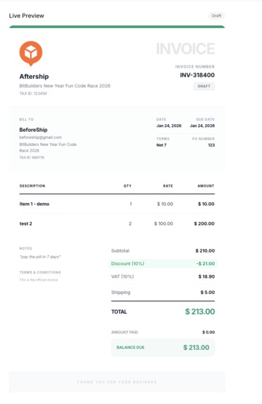 Invoicely- Simple Invoice System with added functionalities – screenshot 4