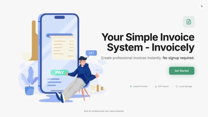 Invoicely- Simple Invoice System with added functionalities – screenshot 1