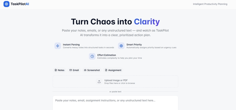 TaskPilot AI – screenshot 1