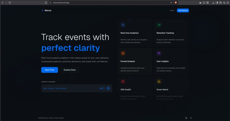 Nexus analytics – screenshot 1