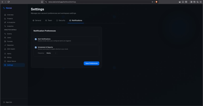 Nexus analytics – screenshot 12