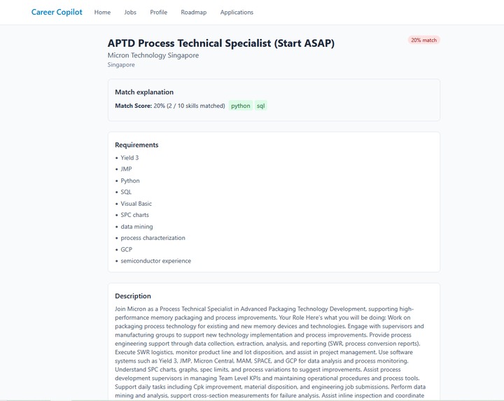 Team 19_ Career Copilot – screenshot 6