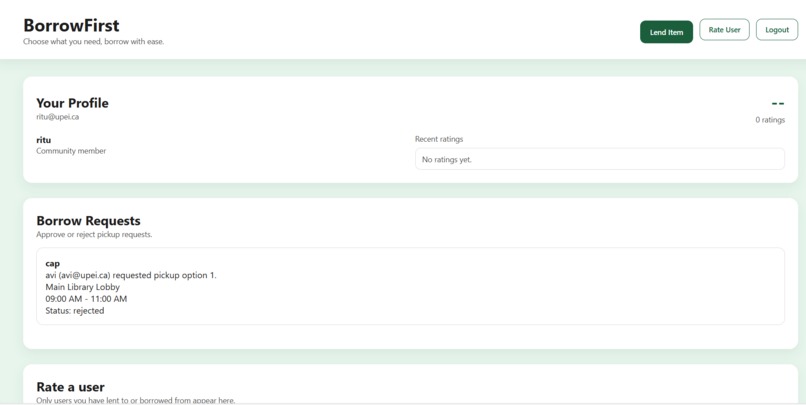 BorrowFirst – screenshot 1