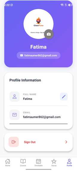 ClassPulse – Smart Campus Life Management App – screenshot 12