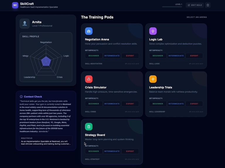 SkillCraft - AI Job Simulation Game – screenshot 2