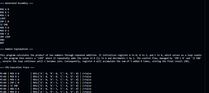 Custom CPU Emulator Powered by Gemini – screenshot 1