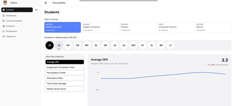 Clario - A platform for teachers – screenshot 2
