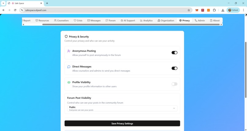 SafeSpace – screenshot 1