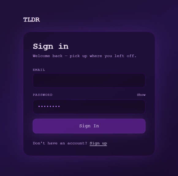 TLDR – screenshot 1
