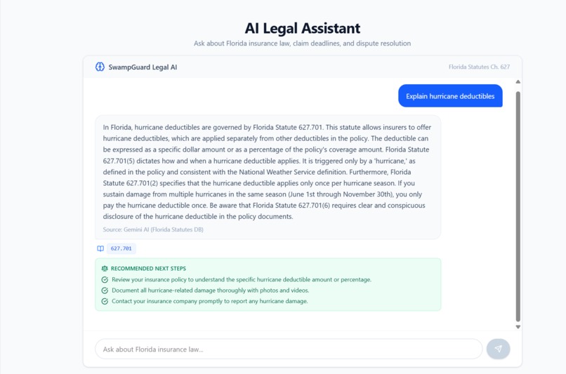 SwampGuard: AI-Powered Insurance Claims Assistant – screenshot 5