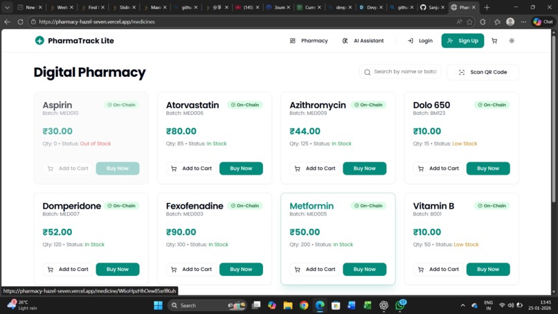PharmaTrack Lite– Smart Blockchain Inventory for Healthcare – screenshot 3