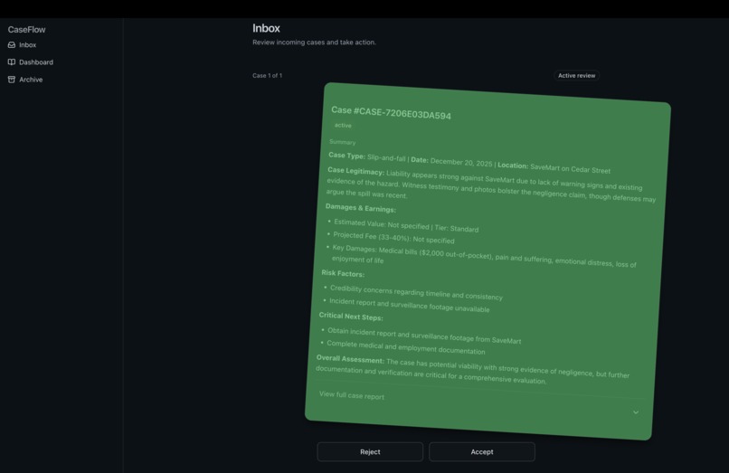CaseFlow – screenshot 2