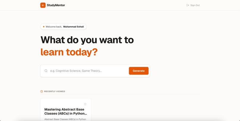 StudyMentor – screenshot 1