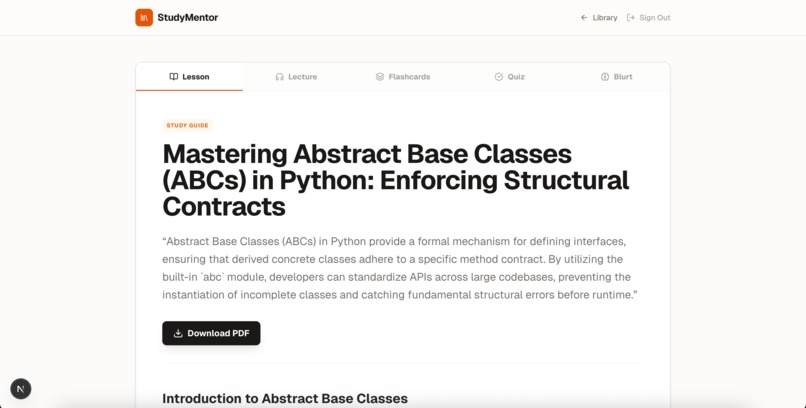 StudyMentor – screenshot 2