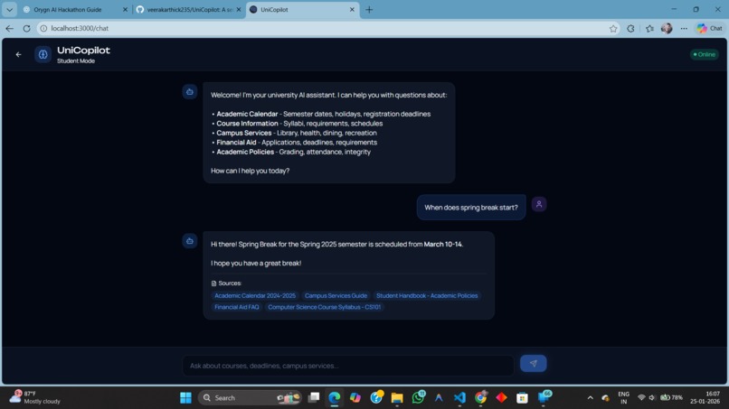 UniCopilot – screenshot 2