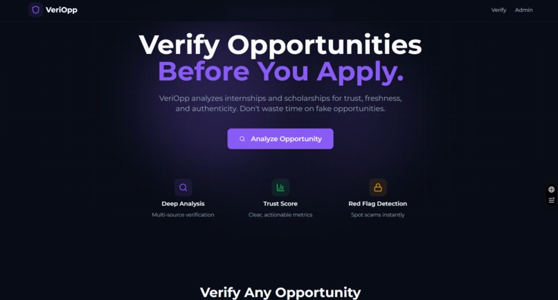 VeriOpp – Opportunity Trust & Freshness Analyzer – screenshot 3