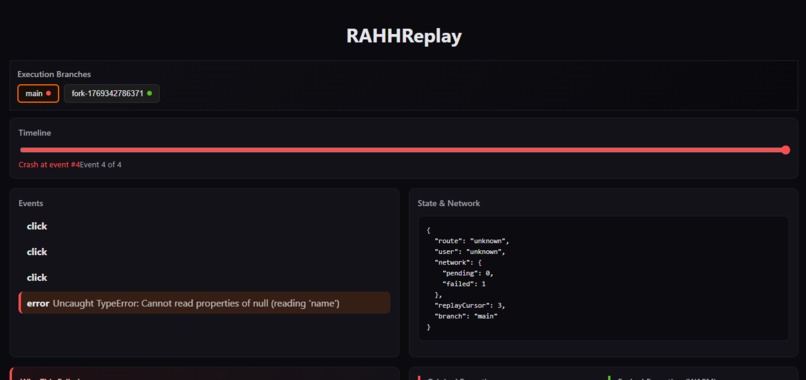 RAHHReplay — Deterministic Debugging & Replay Engine – screenshot 3