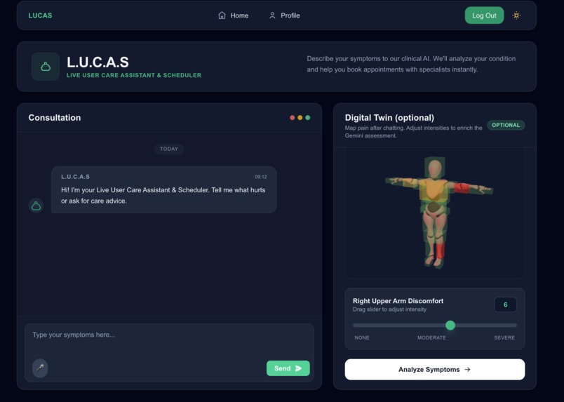 LUCAS: Live User Care Assistant & Scheduler – screenshot 1