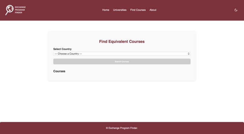 Exchange Program Finder – screenshot 1