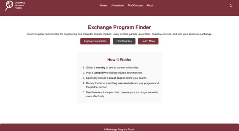 Exchange Program Finder – screenshot 2