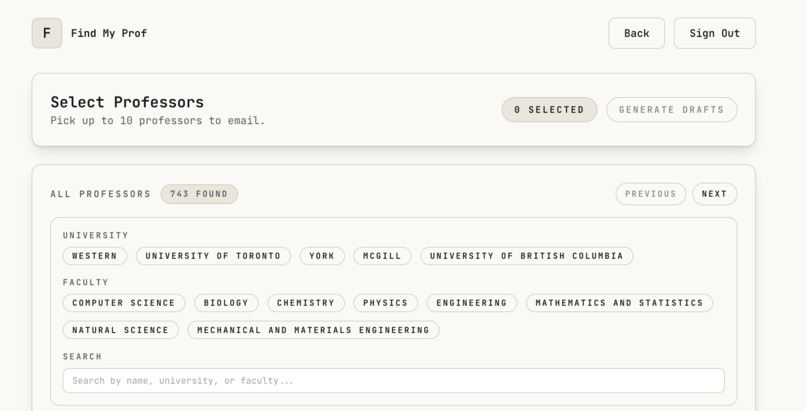 FindMyProf – screenshot 5