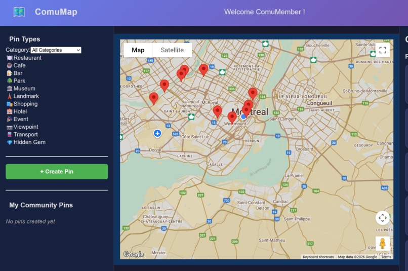 ComuMap  – screenshot 2
