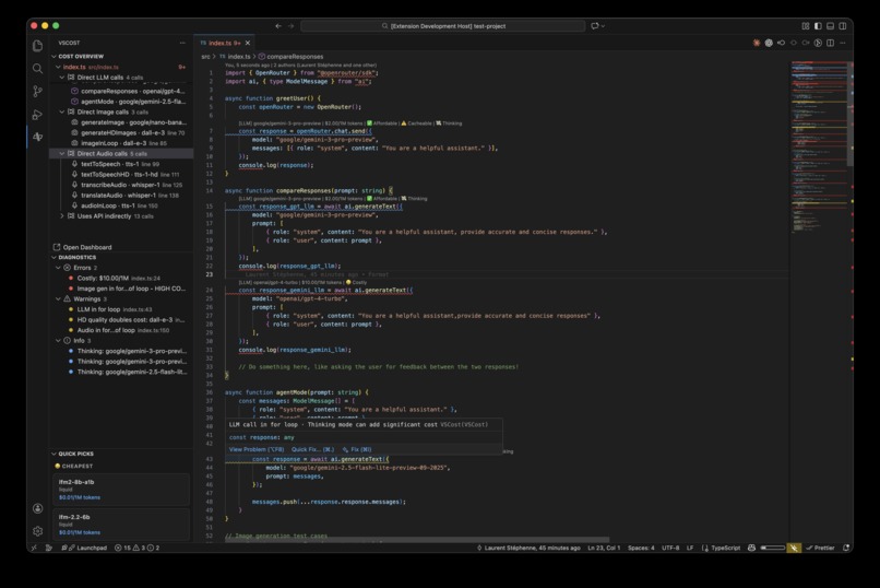 vscost – screenshot 4