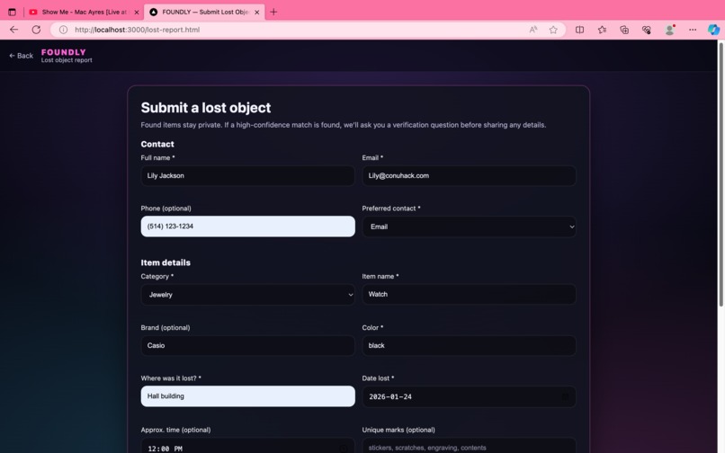 Foundly  – screenshot 1