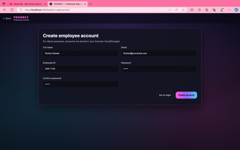 Foundly  – screenshot 2