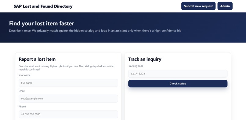 SAP Challenge – screenshot 1